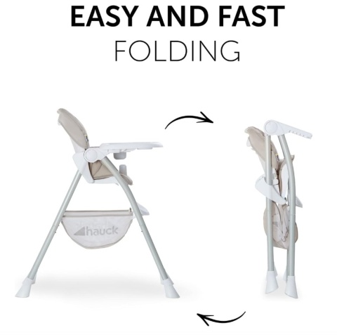 Krzesełko do karmienia Hauck Sit N Fold | Compact Design | Beige