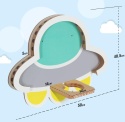 Magnetyczny Regał Ścienny Todeco UFO | Przechowywanie Toniebox i 40 Figurek