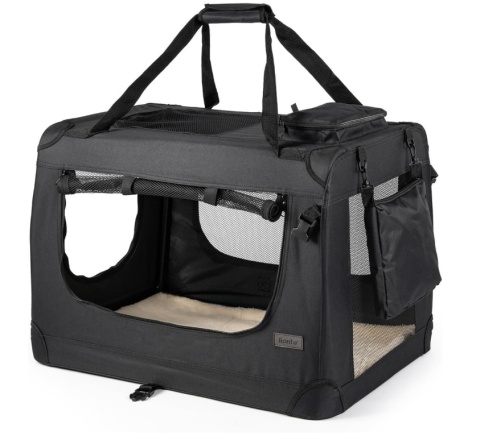 Składany Transporter dla Psa lionto | 82x58x58 cm | do 18 kg | Czarny