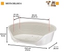 Legowisko Plastikowe Ferplast Siesta Deluxe 6 | Białe | 70,5 cm
