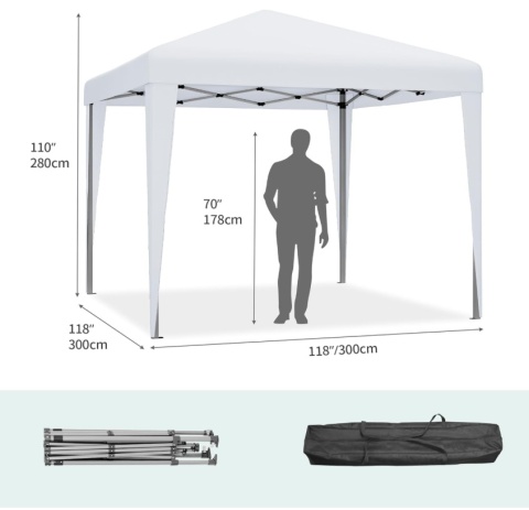 Pawilon Ogrodowy Pop-Up YITAHOME 3x3m | Wzmocniona Konstrukcja | Mobilny