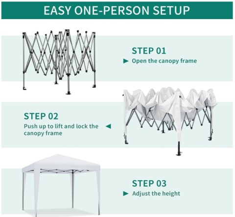 Pawilon Ogrodowy Pop-Up YITAHOME 3x3m | Wzmocniona Konstrukcja | Mobilny