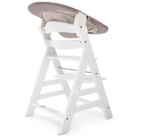 Leżaczek i Bujaczek 2 w 1 Hauck Alpha+ | Stretch Beige | Zestaw dla Noworodka