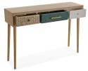 Wąska Konsola do Przedpokoju Versa Bridge – 107 cm – 3 Szuflady – Rustykalny Styl