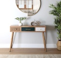 Wąska Konsola do Przedpokoju Versa Bridge – 107 cm – 3 Szuflady – Rustykalny Styl
