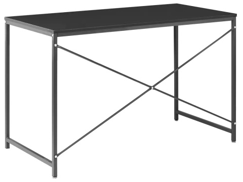 Beliani Andaste Biurko 120x60 cm Czarny – MDF, Metal, Industrialny Styl