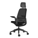 Fotel Biurowy Steelcase Series 1 z Zagłówkiem – Ergonomiczny | Licorice Cogent Connect