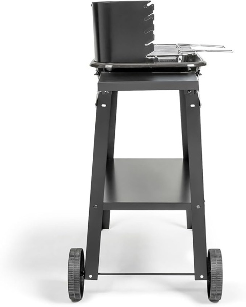 Grill Węglowy LIVOO DOC328 – 48x28 cm | 5 Poziomów Pieczenia | Na Kółkach | Półka Boczna