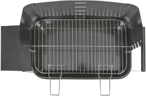 Grill Węglowy LIVOO DOC328 – 48x28 cm | 5 Poziomów Pieczenia | Na Kółkach | Półka Boczna