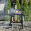 Grill Węglowy LIVOO DOC328 – 48x28 cm | 5 Poziomów Pieczenia | Na Kółkach | Półka Boczna