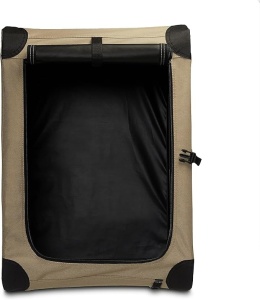 Klatka Tekstylna Amazon Basics XL – 91x61x61 cm | Składana | Miękki Kojec Transportowy | Brązowa