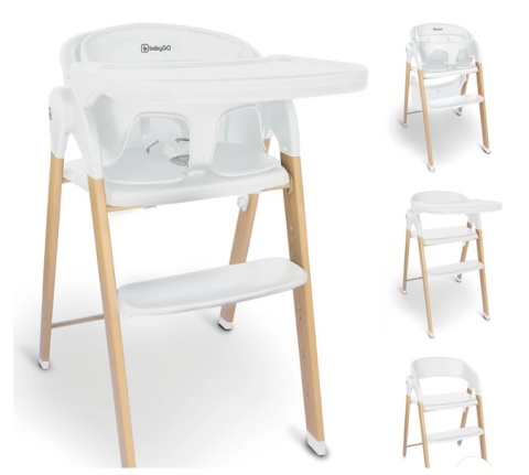 Krzesełko do Karmienia babyGO Levels – 3w1 | Od Urodzenia do 110 kg | Skandynawski Design