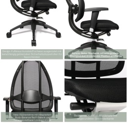 Fotel Biurowy Topstar Open Art 2010 – Ergonomiczny | Body-Balance-Tec | Design Premium