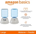 Zestaw Dozowników 2w1: Automatyczny Podajnik Karmy i Poidło dla Psa – Rozmiar L/XL – Amazon Basics