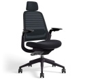 Fotel Biurowy Steelcase Series 1 z Zagłówkiem – Ergonomiczny | Licorice Cogent Connect
