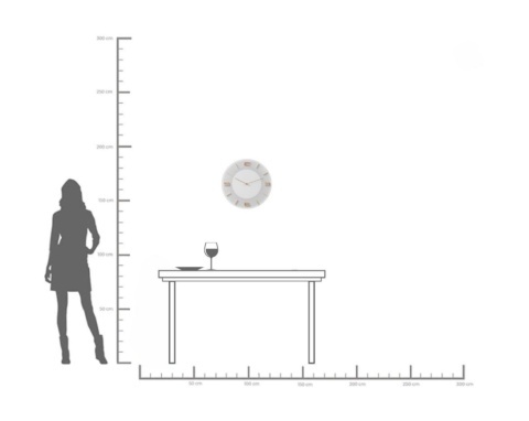 Zegar Ścienny Kare Design Leonardo – 48,5 cm | Biało-Złoty | Minimalistyczny