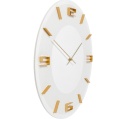 Zegar Ścienny Kare Design Leonardo – 48,5 cm | Biało-Złoty | Minimalistyczny