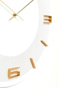 Zegar Ścienny Kare Design Leonardo – 48,5 cm | Biało-Złoty | Minimalistyczny