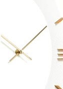Zegar Ścienny Kare Design Leonardo – 48,5 cm | Biało-Złoty | Minimalistyczny