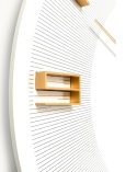 Zegar Ścienny Kare Design Leonardo – 48,5 cm | Biało-Złoty | Minimalistyczny