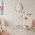 Zegar Ścienny Kare Design Leonardo – 48,5 cm | Biało-Złoty | Minimalistyczny