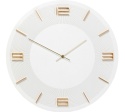 Zegar Ścienny Kare Design Leonardo – 48,5 cm | Biało-Złoty | Minimalistyczny