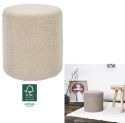 Pufa Siedzisko LUNA Boucle – Jasny Beż | Styl Boho Loft | 35 cm