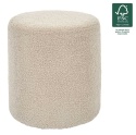 Pufa Siedzisko LUNA Boucle – Jasny Beż | Styl Boho Loft | 35 cm