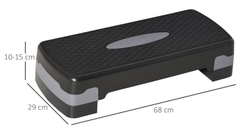 Step do Aerobiku i Fitnessu HOMCOM – Regulacja Wysokości | Antypoślizgowy | 68 cm