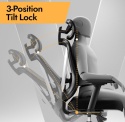 Ergonomiczne Krzesło Biurowe HOLLUDLE – Podparcie Lędźwiowe 3D | Podłokietniki 3D | Design V-Shape