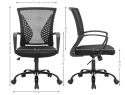 Krzesło Biurowe SONGMICS OBN22BK – Ergonomiczne | Oddychająca Siatka | Czarny