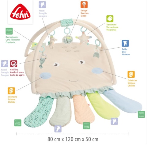 Interaktywna Mata Edukacyjna 3D Fehn Ośmiornica – 120x80 cm | Zabawki Sensoryczne | Nowość