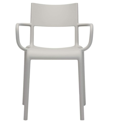 Krzesło Kartell Generic A – Projekt Philippe Starck | Krzesło Kawiarniane | Outdoor | Szare
