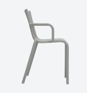 Krzesło Kartell Generic A – Projekt Philippe Starck | Krzesło Kawiarniane | Outdoor | Szare