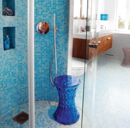 Taboret Kartell Stone – Projekt Marcel Wanders | Przezroczysty | Kryształowy Design