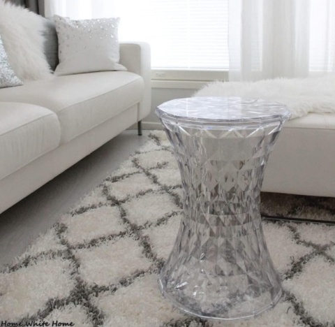Taboret Kartell Stone – Projekt Marcel Wanders | Przezroczysty | Kryształowy Design