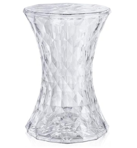 Taboret Kartell Stone – Projekt Marcel Wanders | Przezroczysty | Kryształowy Design