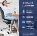 Ortopedyczna Poduszka do Siedzenia bonmedico – Pianka Memory | Ergonomiczna | Do Biura i Samochodu