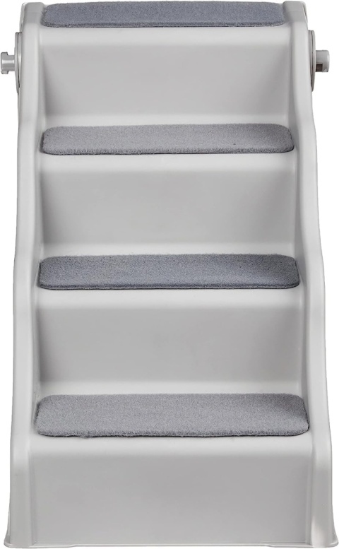 Składane Schodki dla Psa i Kota Amazon Basics – 50 cm | Szare | Antypoślizgowe | Do 50 kg
