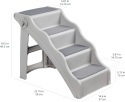 Składane Schodki dla Psa i Kota Amazon Basics – 50 cm | Szare | Antypoślizgowe | Do 50 kg