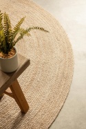 Okrągły Dywan Jutowy Hanse Home Rangpur – Ø 100 cm | Ręcznie Tkany | Styl Boho | Naturalny Złoty