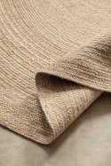 Okrągły Dywan Jutowy Hanse Home Rangpur – Ø 100 cm | Ręcznie Tkany | Styl Boho | Naturalny Złoty