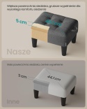 Podnóżek Tapicerowany SONGMICS LOM502G01 – Siedzisko 150kg | Imitacja Lnu | Schowek | Szary