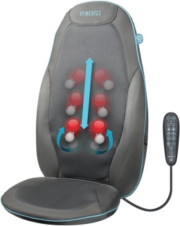 Mata Masująca HoMedics Gel Shiatsu – Nakładka na Fotel | Masaż Pleców i Ramion | Podgrzewanie | 10 Programów