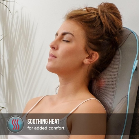 Mata Masująca HoMedics Gel Shiatsu – Nakładka na Fotel | Masaż Pleców i Ramion | Podgrzewanie | 10 Programów