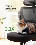 Ergonomiczne Krzesło Biurowe Marsail – Pełna Regulacja 3D | Podparcie Lędźwiowe | Siatka Mesh | Czarny Dąb
