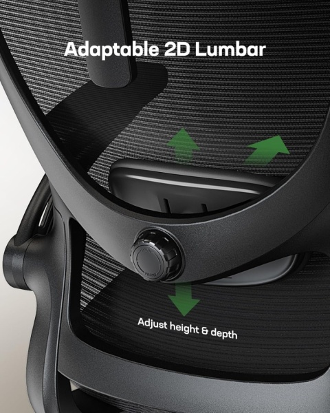 Ergonomiczne Krzesło Biurowe Marsail – Pełna Regulacja 3D | Podparcie Lędźwiowe | Siatka Mesh | Czarny Dąb