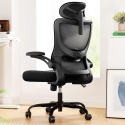 Ergonomiczne Krzesło Biurowe Marsail – Pełna Regulacja 3D | Podparcie Lędźwiowe | Siatka Mesh | Czarny Dąb