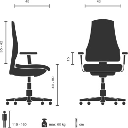 Krzesło Obrotowe dla Dzieci hjh OFFICE KIDDY CD – Czerwone | Regulacja Wysokości | Siatka Mesh