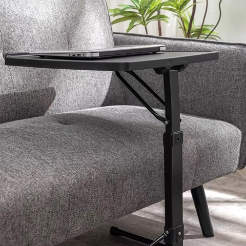 Składany Stolik pod Laptopa WODFARR – Regulowana Wysokość i Kąt | 43x43 cm | Czarny | Do Łóżka i Sofy